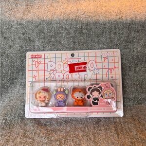 Pop mart Bubble Cute Particle Pajama Party Series Decorative Buckle Set Pop Bean